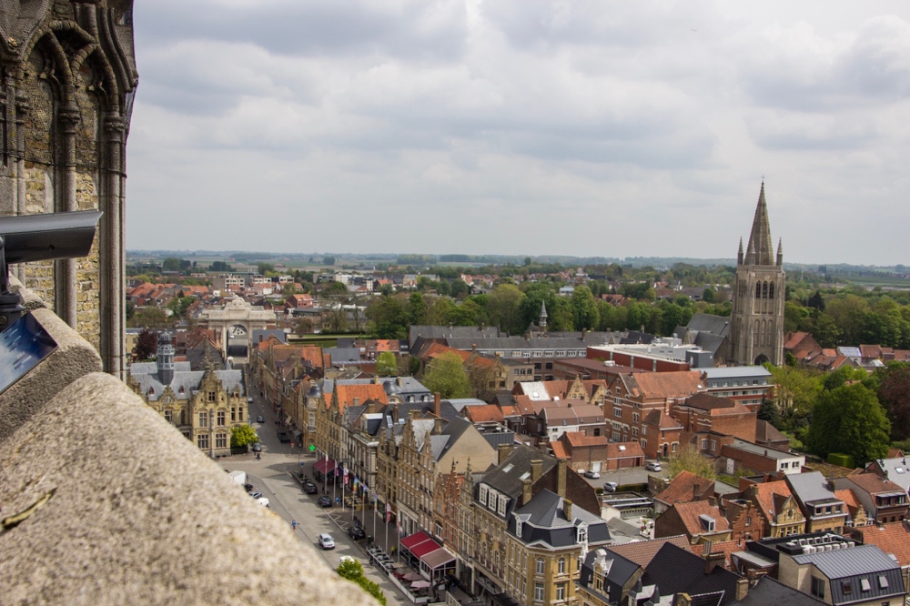 Menin Gate at the left